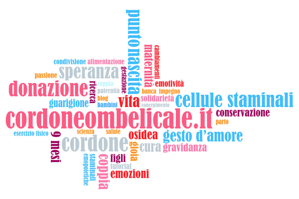 Nuvola delle parole chiave del blog Cordoneombelicale.it